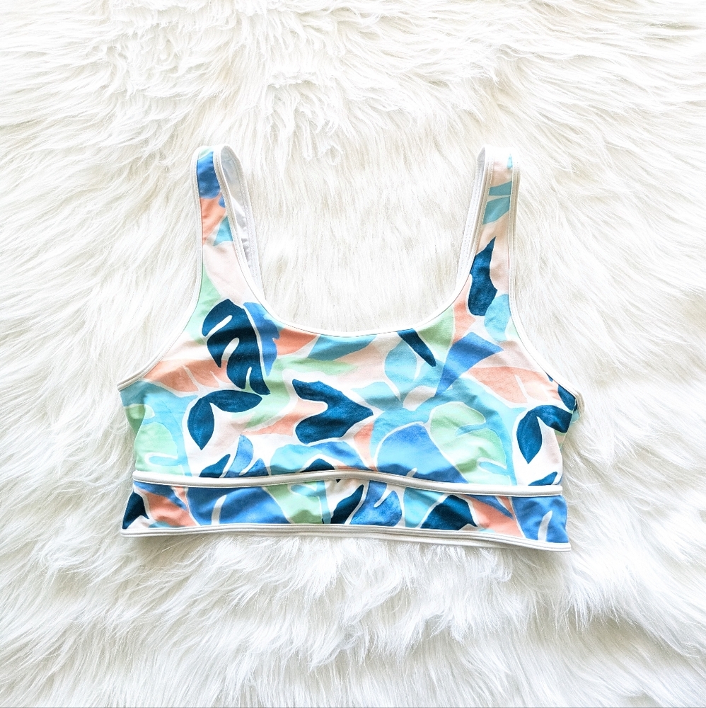 Old Navy Tropical Print Colorful Swim Top Size 2X